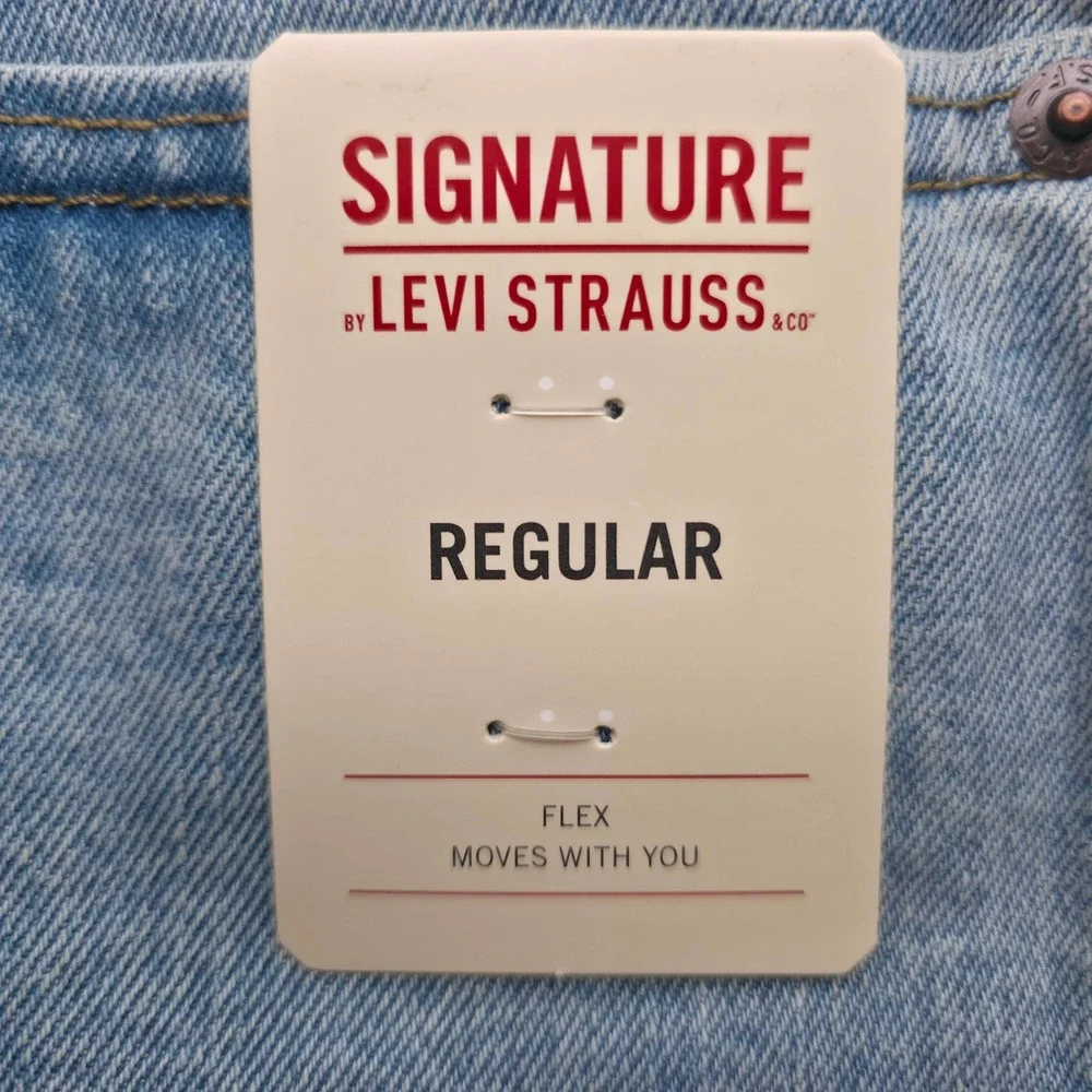 Levi Strauss Signature Regular Fit Jeans Big Tall Mens 50x30 Light Stonewash NWT